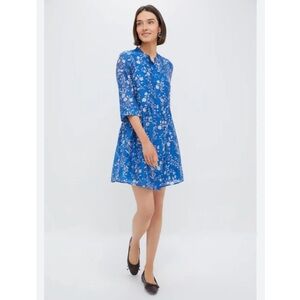 TUCKERNUT LIMOGES FLORAL ROYAL SHIRT DRESS